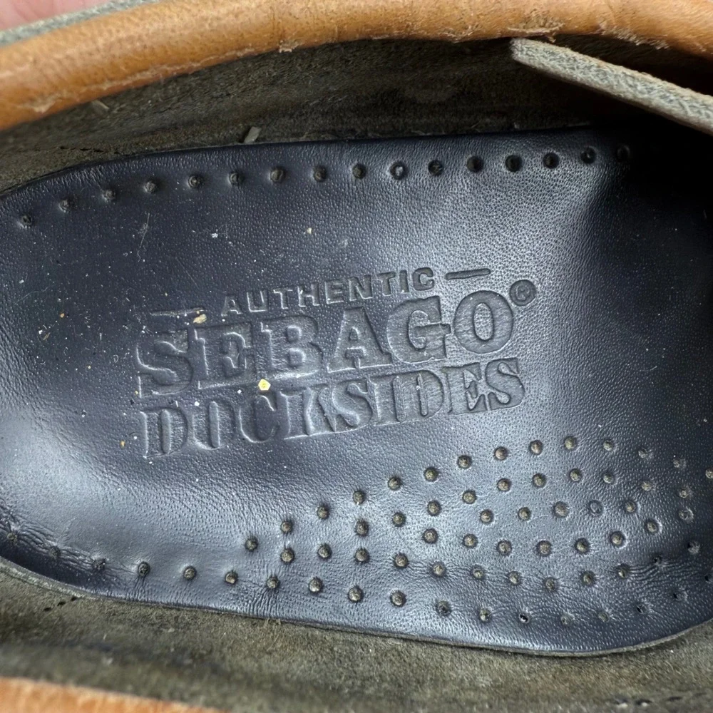 Sebago Docksides‎ Mens Leather Boat Shoes Classic Nautical Brown Black Sz 7.5W